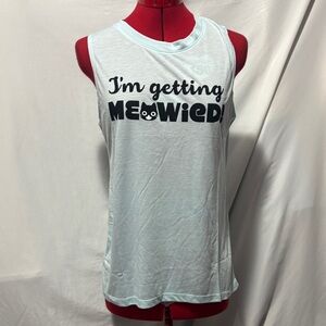 Modern Lux Light Blue Graphic Tank Top